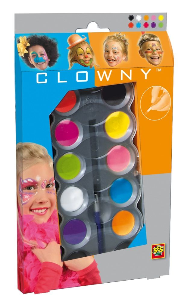 SES Creative - Clowny Aqua Face Paint 10 Colours Trendy