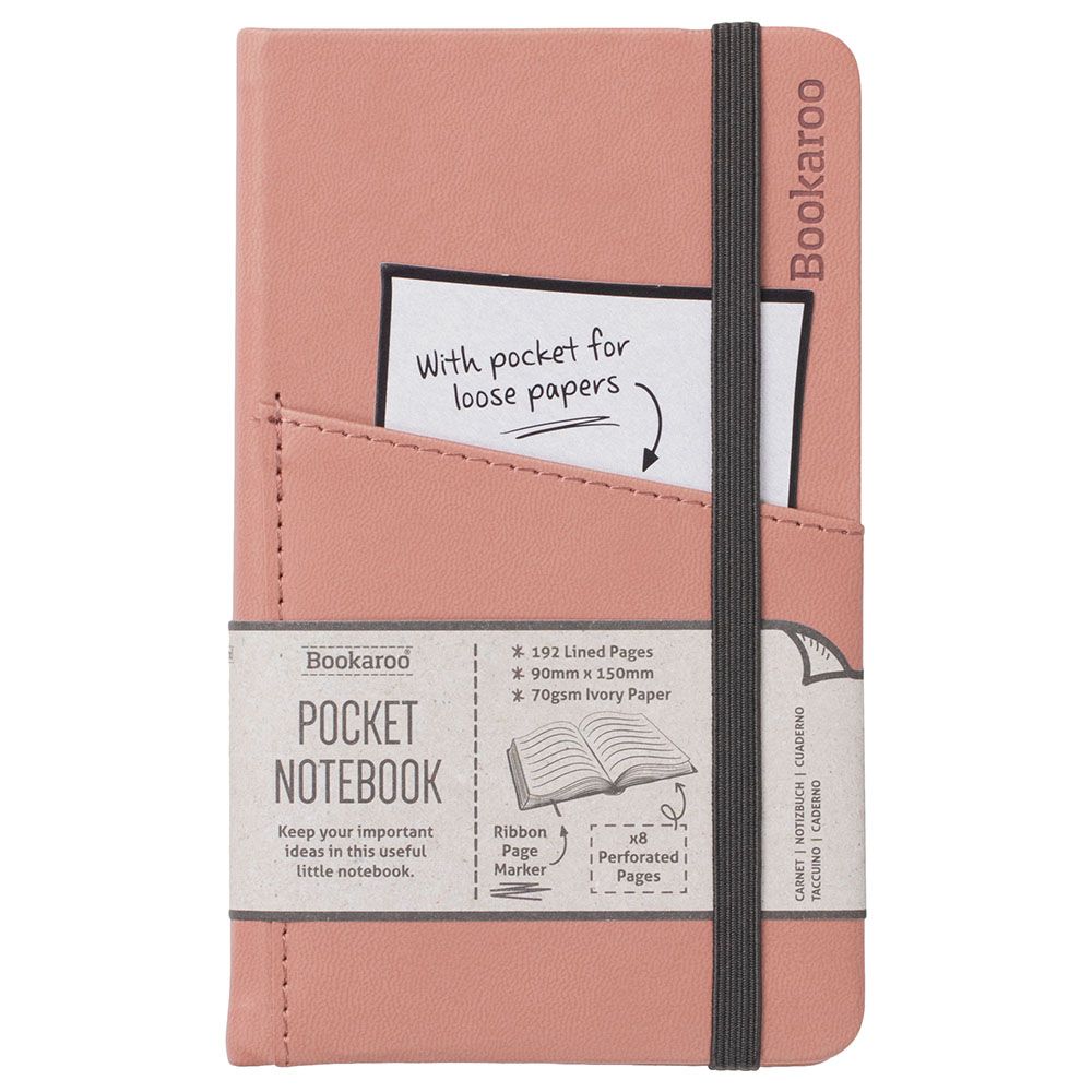 If - Bookaroo Pocket Notebook - A6 Journal - Blush