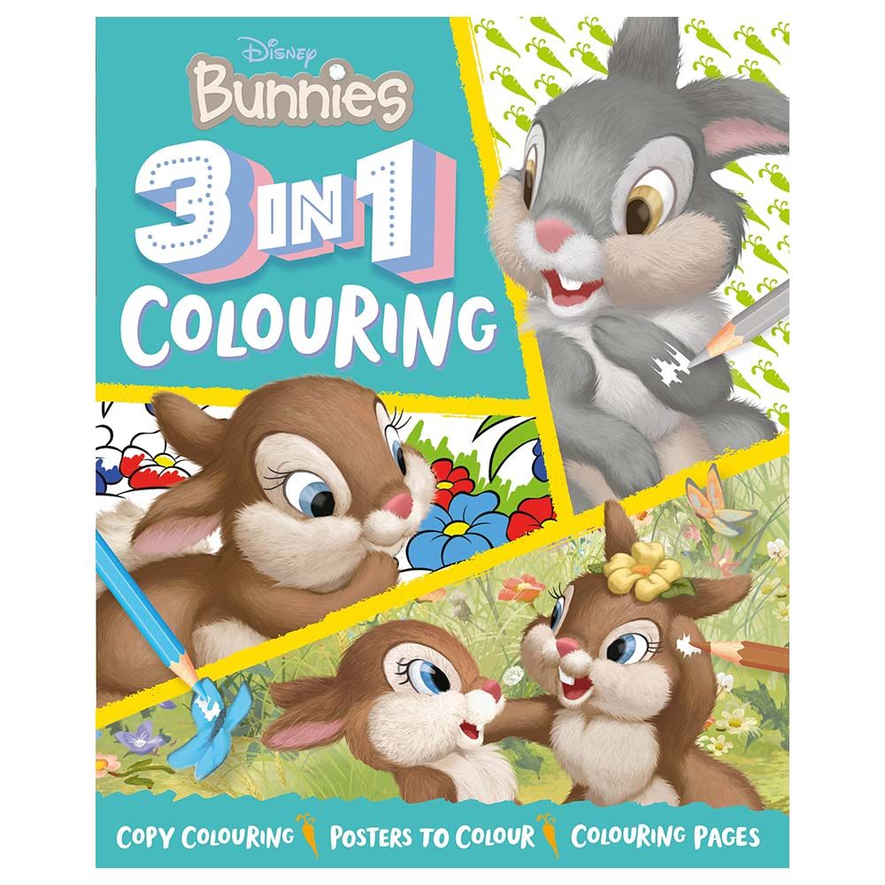 Disney Bunnies: 3 In 1 Colouring Book