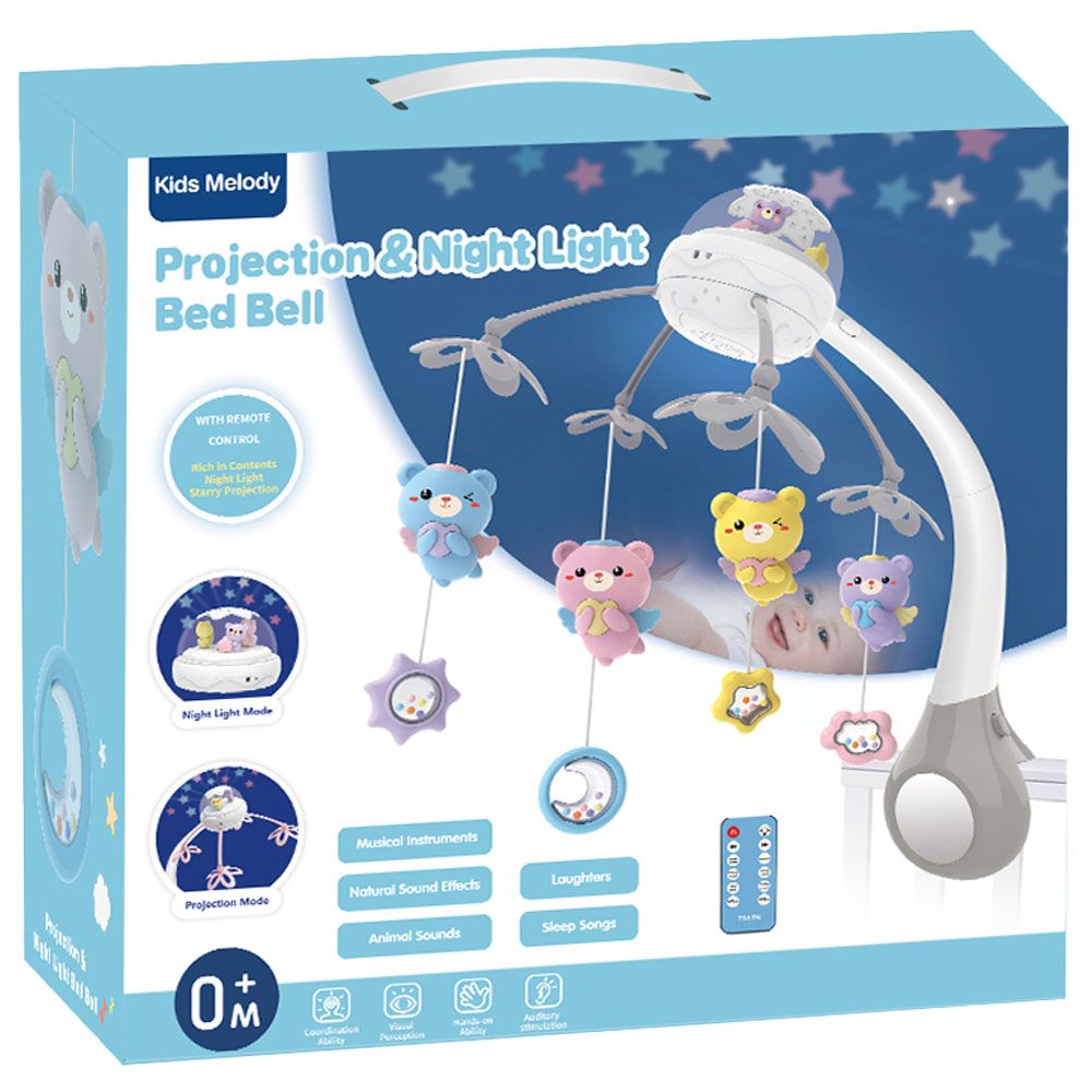 Stem - Projection Night Light Baby Bed Bell - Macaron Pink Blue