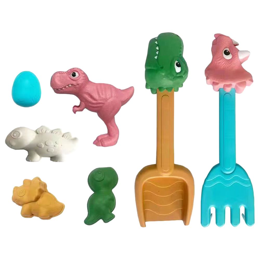 Ranxian - Dinosaur Colourful Beach Sand Toys - 7pcs