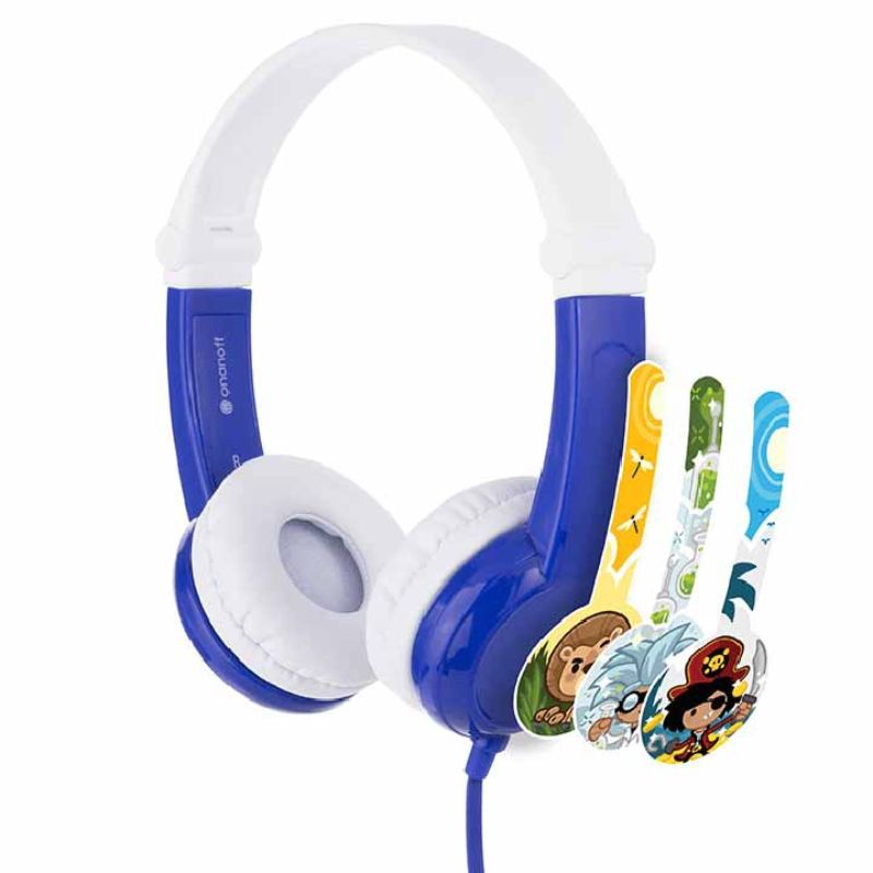 BuddyPhones - Connect On-Ear Wired Headphones - Blue