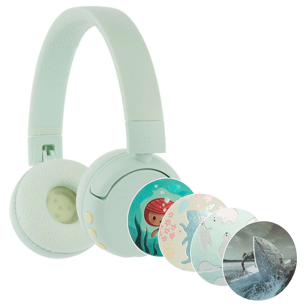 Buddyphones - Pop Fun Bluetooth Wireless Headset - Ocean Green