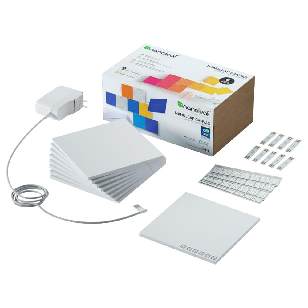 Nanoleaf - Pack of 9 Canvas Square - White