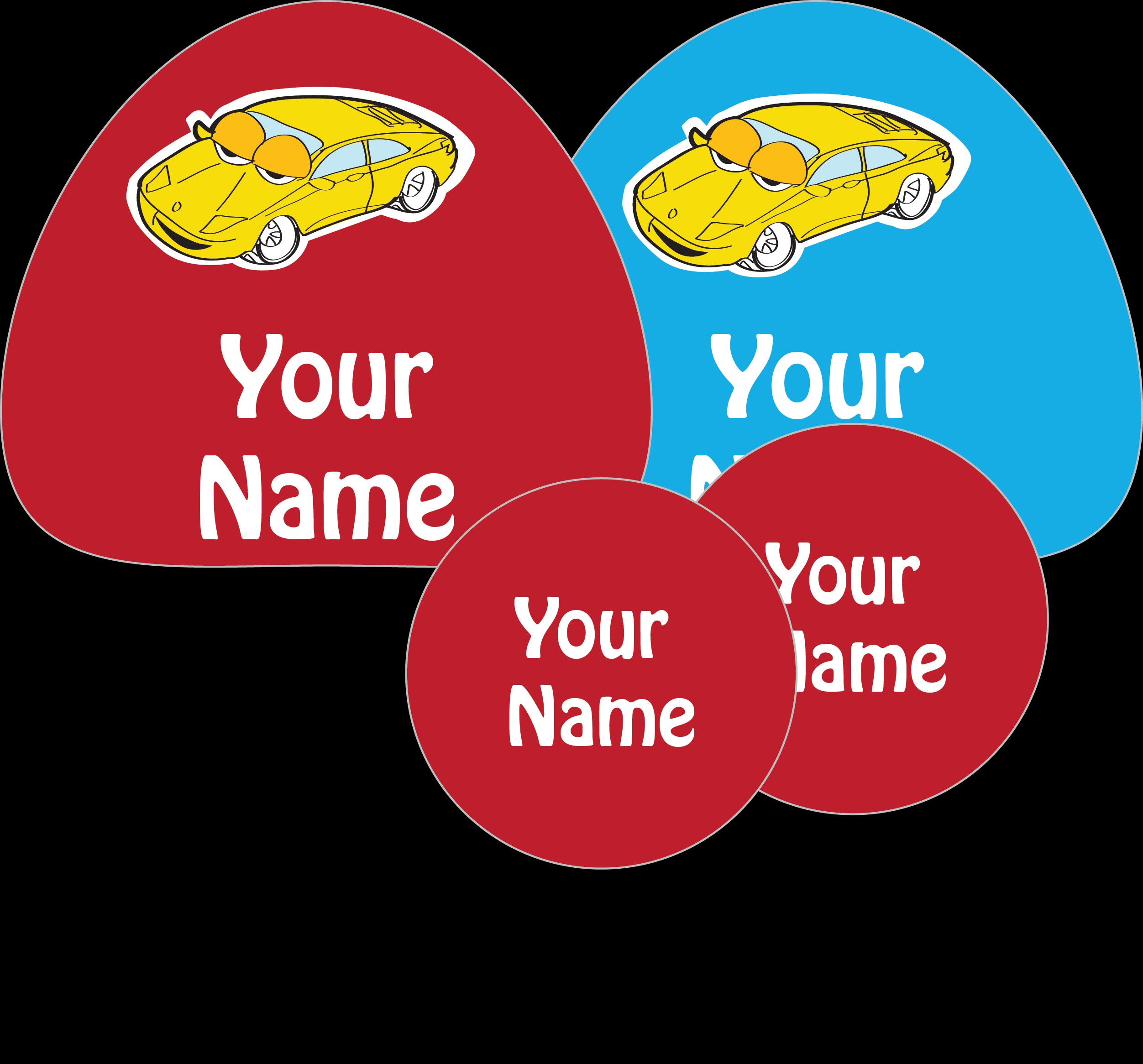 Ladybug - Shoe Labels Sport Car - Pack of 16