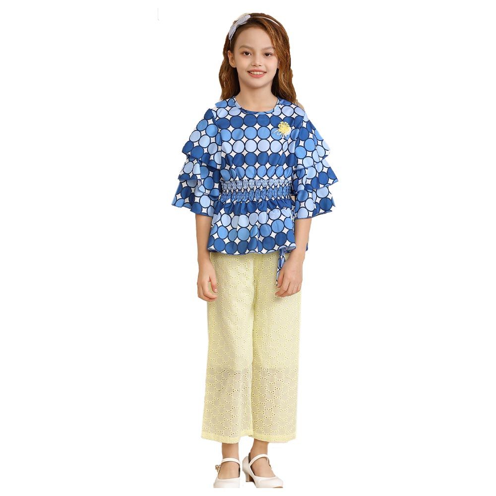 Genius - 2pc-Set - Girl Top W/ Pants - Blue