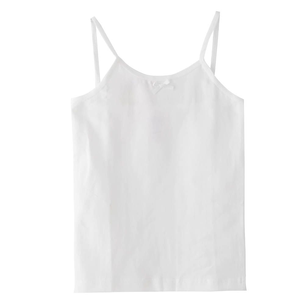 Zebra Crossing - Girls solid Camisole - White