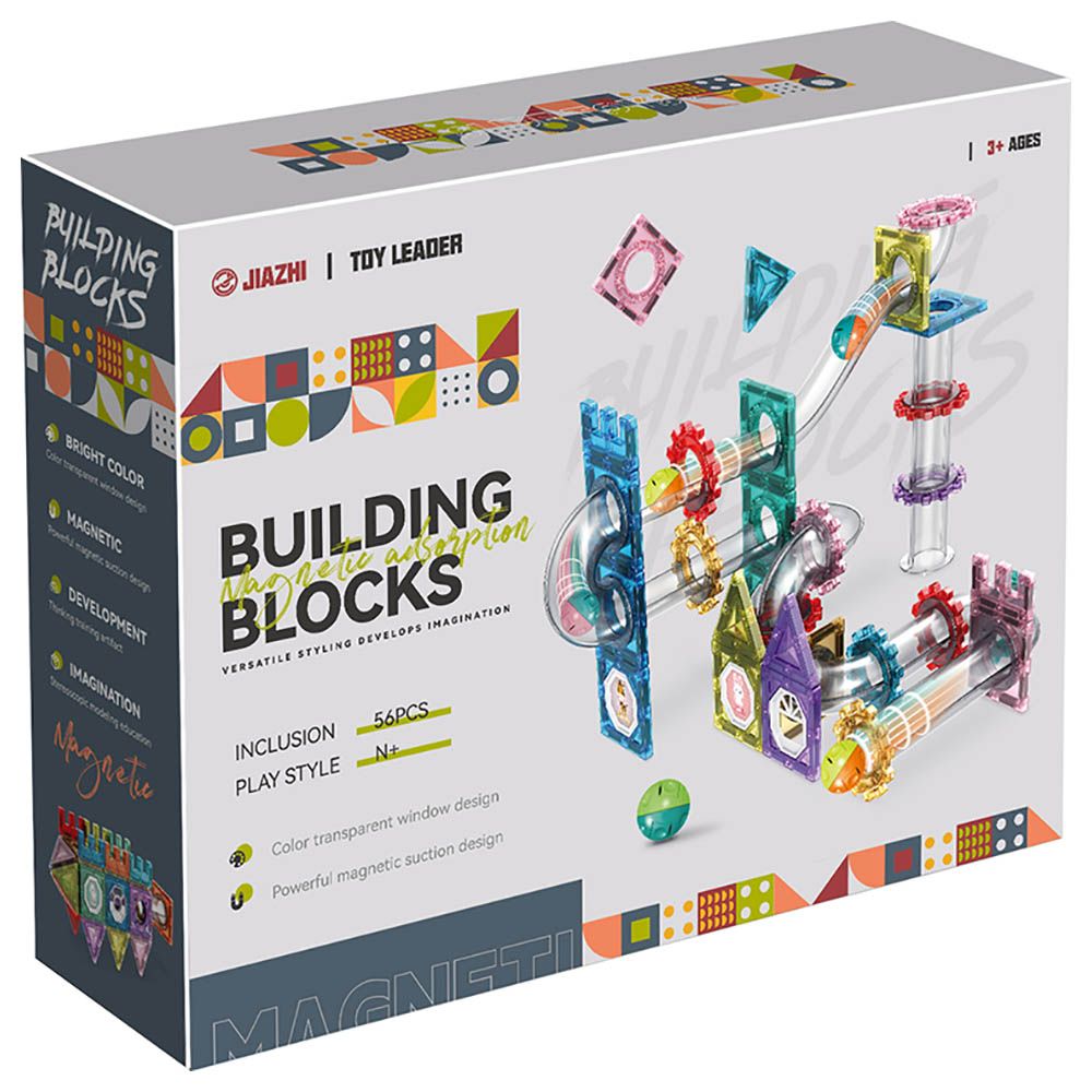 Little Learners - Rolling Ball Gear Magnetic Building Blocks - 56pcs