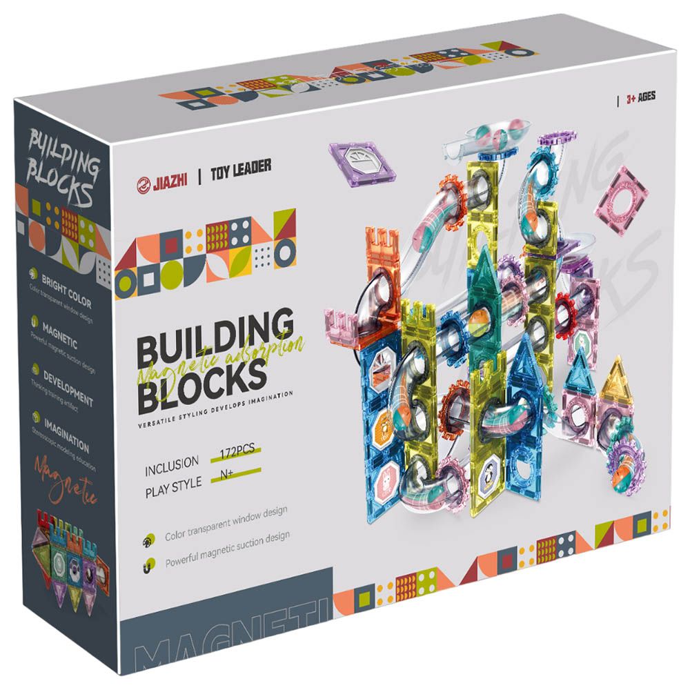 Little Learners - Rolling Ball Gear Magnetic Building Blocks - 172Cs (Exclusive)