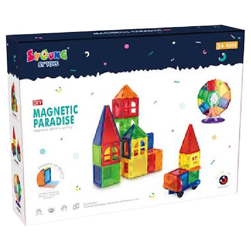 Little Learners - Magnetic Building Paradise Playset - 62pcs