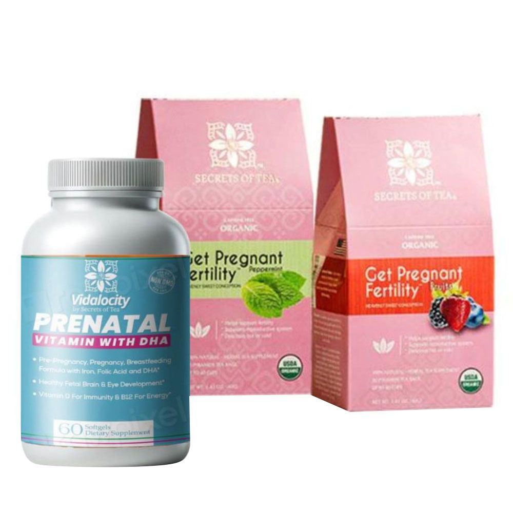 Secrets Of Tea - Conception Supplement w/ Prenatal Vitamins - Fruits/Peppermint