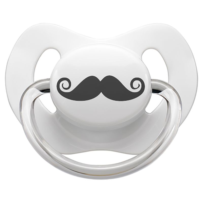 LittleMICO - Moustache Pacifier - 5M+ - White