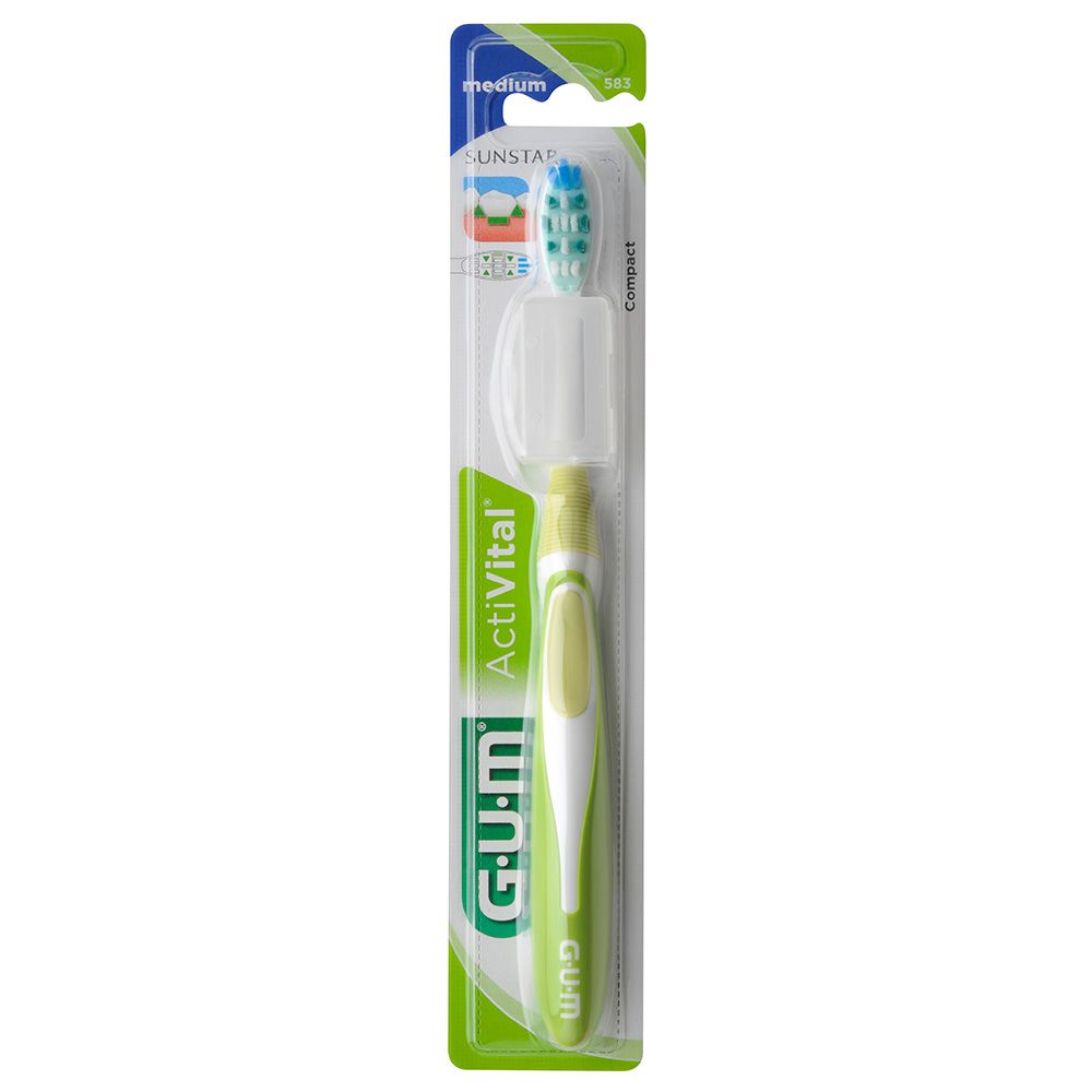 Gum - Activital Toothbrush Medium 1pc - Assorted