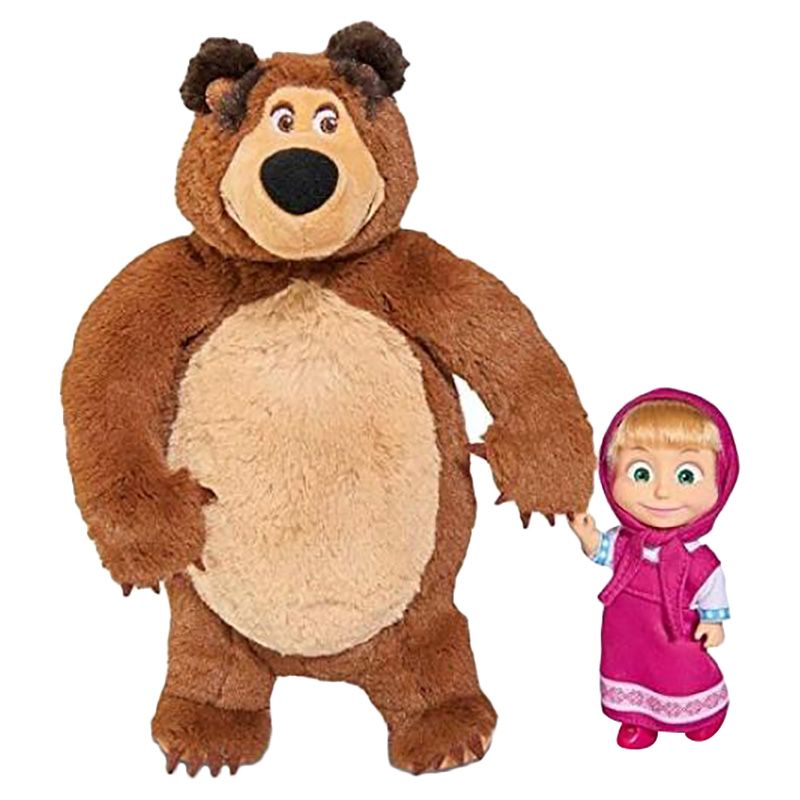 Simba - Masha Set Plush Bear With Doll - Small