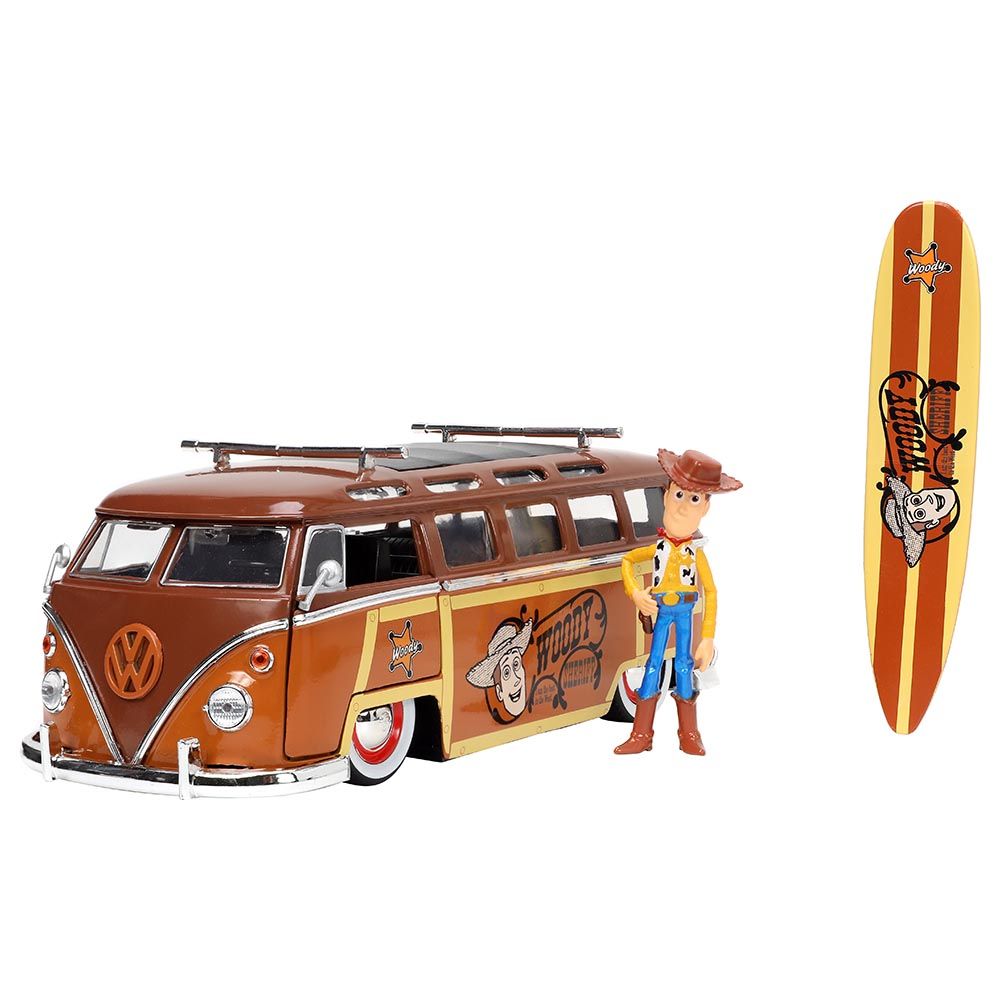 Jada - 1:24 Die-Cast Woody Van W/ Figure