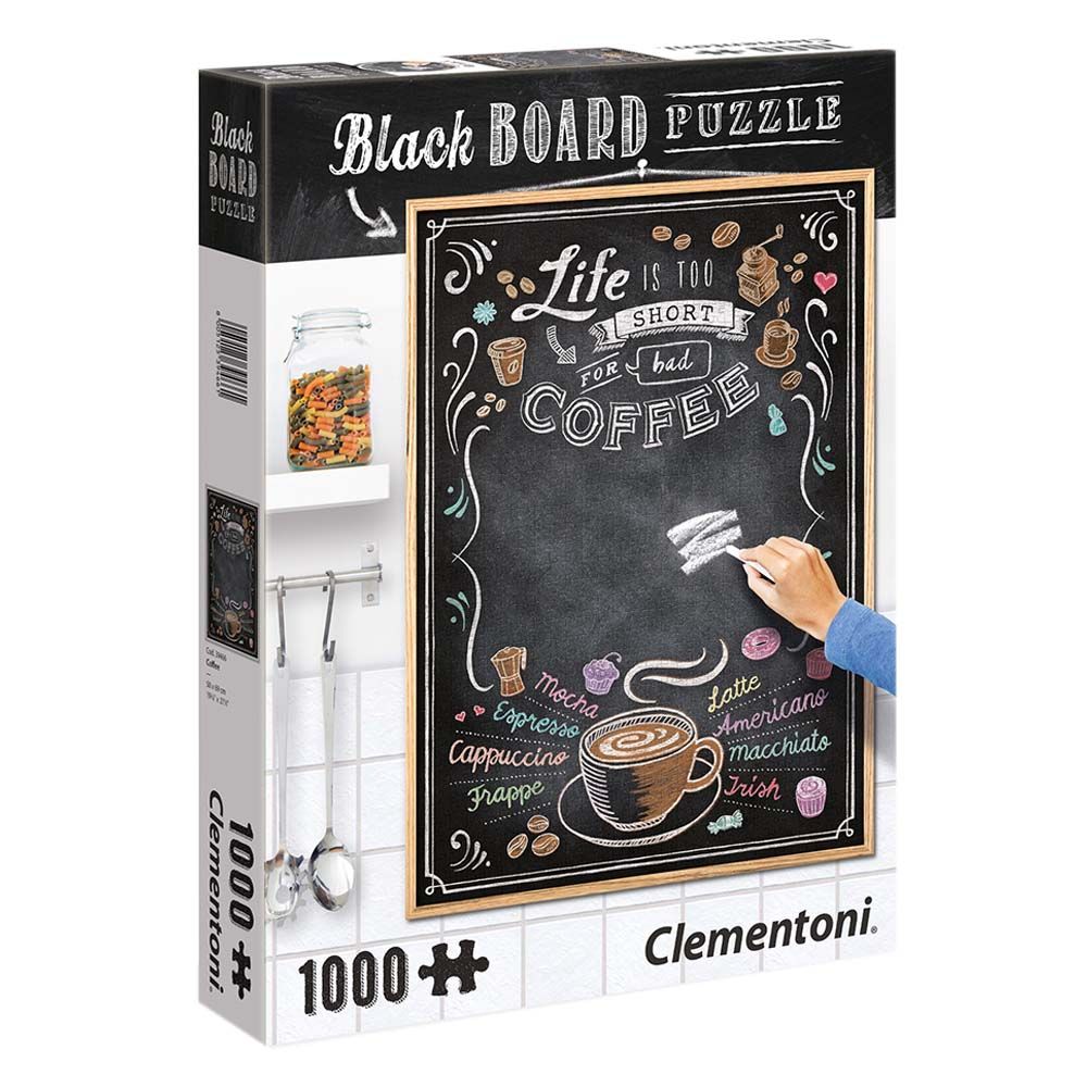 Clementoni - Black Board Puzzle Coffee 1000pcs