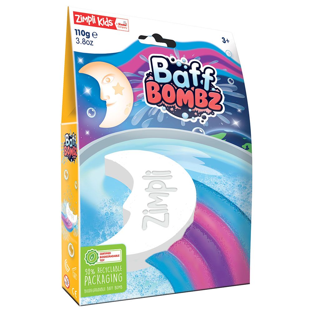 Zimpli Kids - Baff Bomb White Moon Rainbow Effect