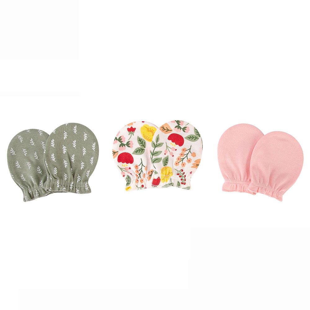 Hudson Childrenswear - Scratch Mittens - Pack of 3 - Botanical