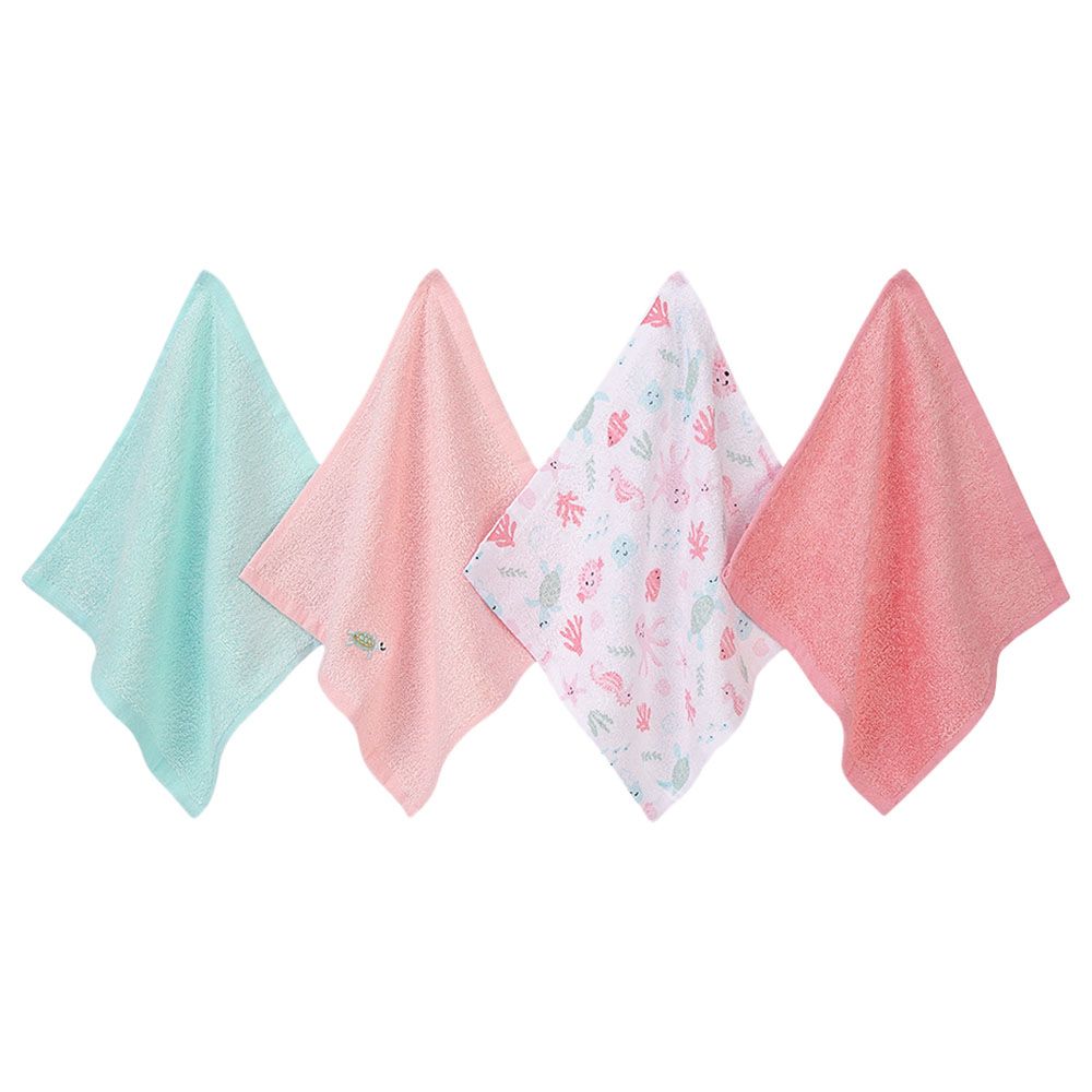 Hudson Childrenswear - Terry Washcloths - Pack Of 4 - Underwater