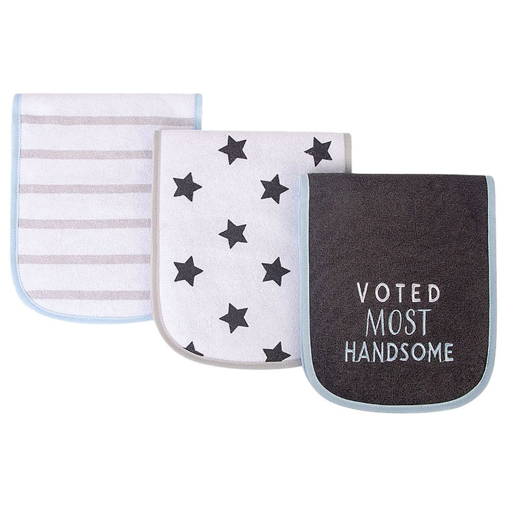 Hudson Childrenswear - Quilted Terry Burpcloth - Pack Of 3 - Handsome