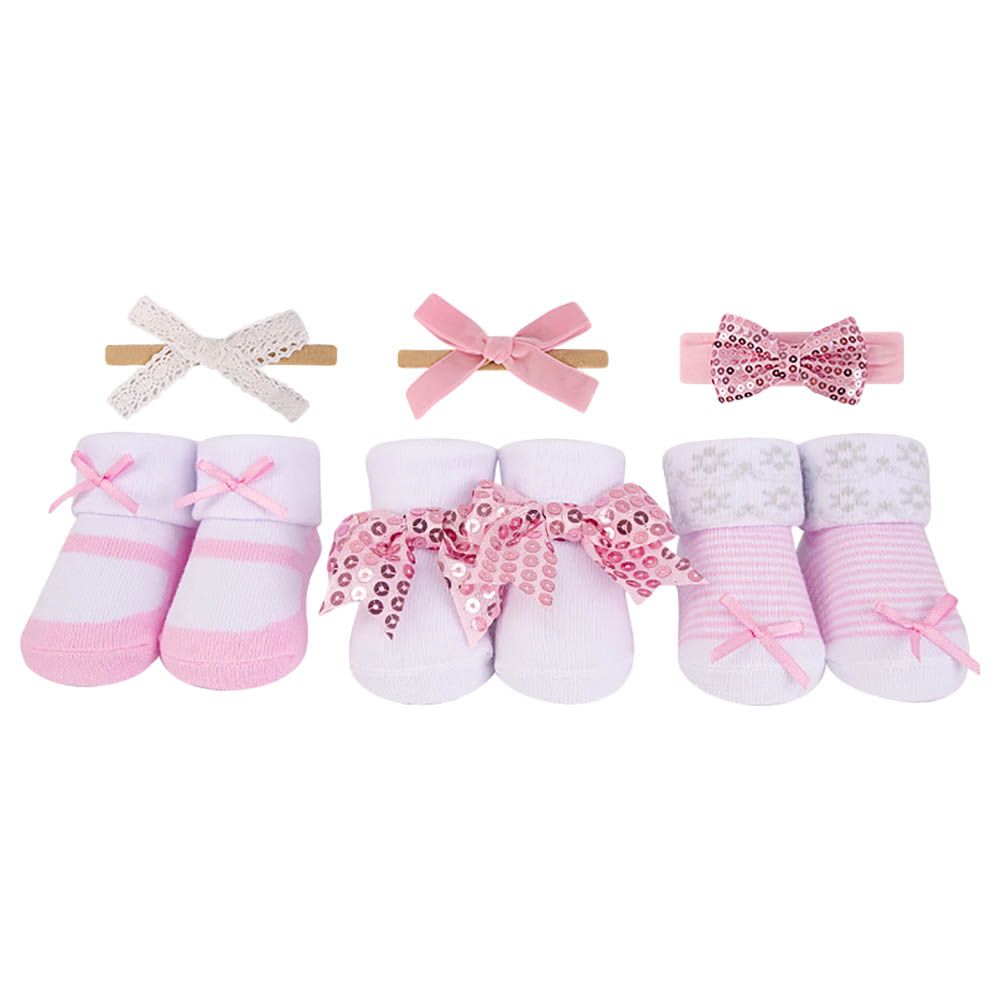 Hudson Childrenswear - 6-Pk Headband & Booties Set - Sequins