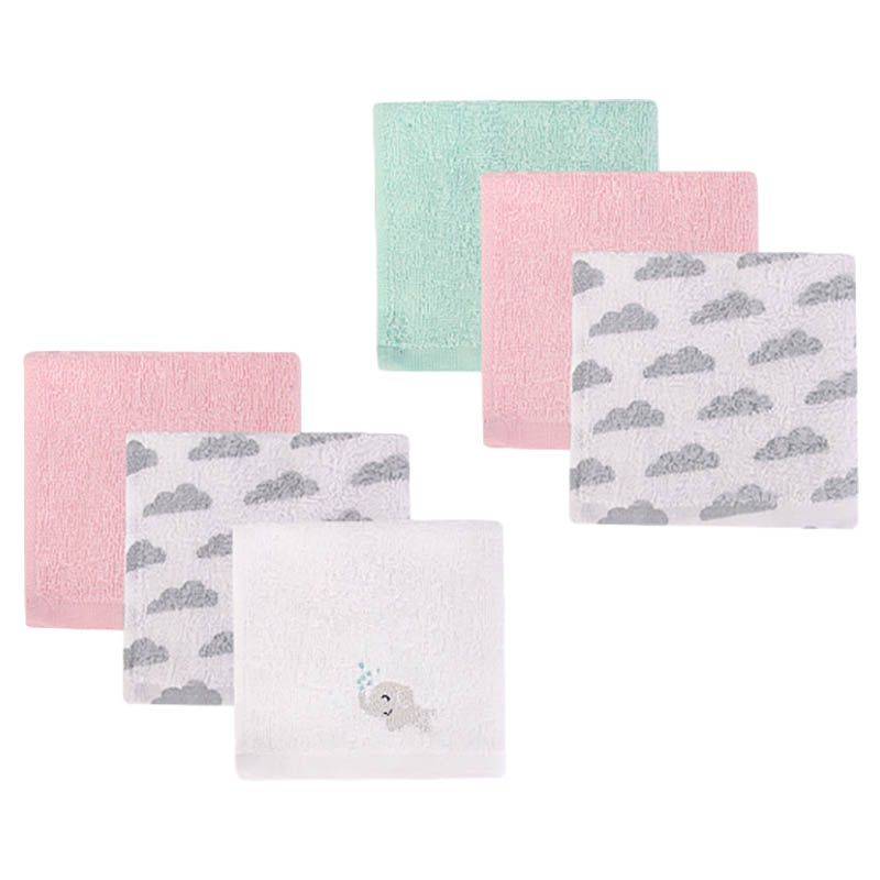 Hudson Childrenswear - Terry Washcloths - Pack Of 6 - Powder Pink