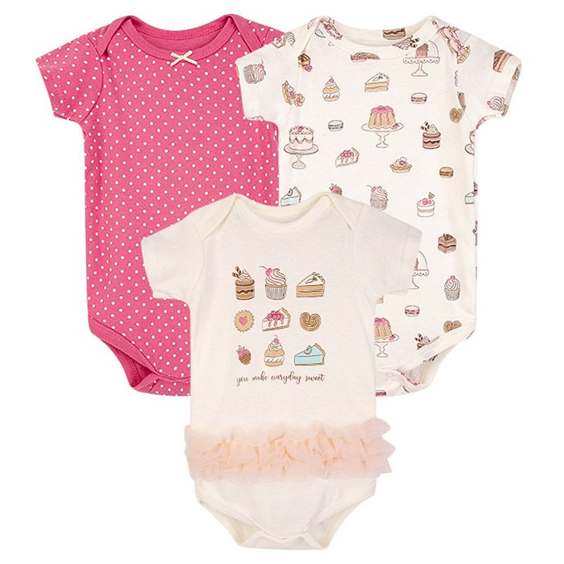 Hudson Childrenswear - Yummy Desserts Bodysuit Pack of 3