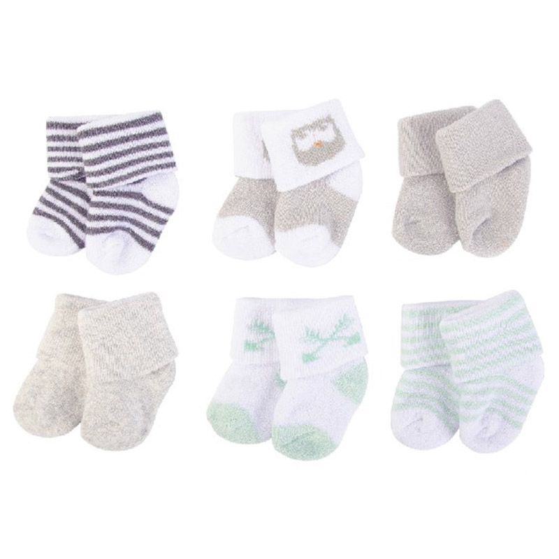 Hudson Childrenswear - Owl Newborn Baby Socks Pack of 6