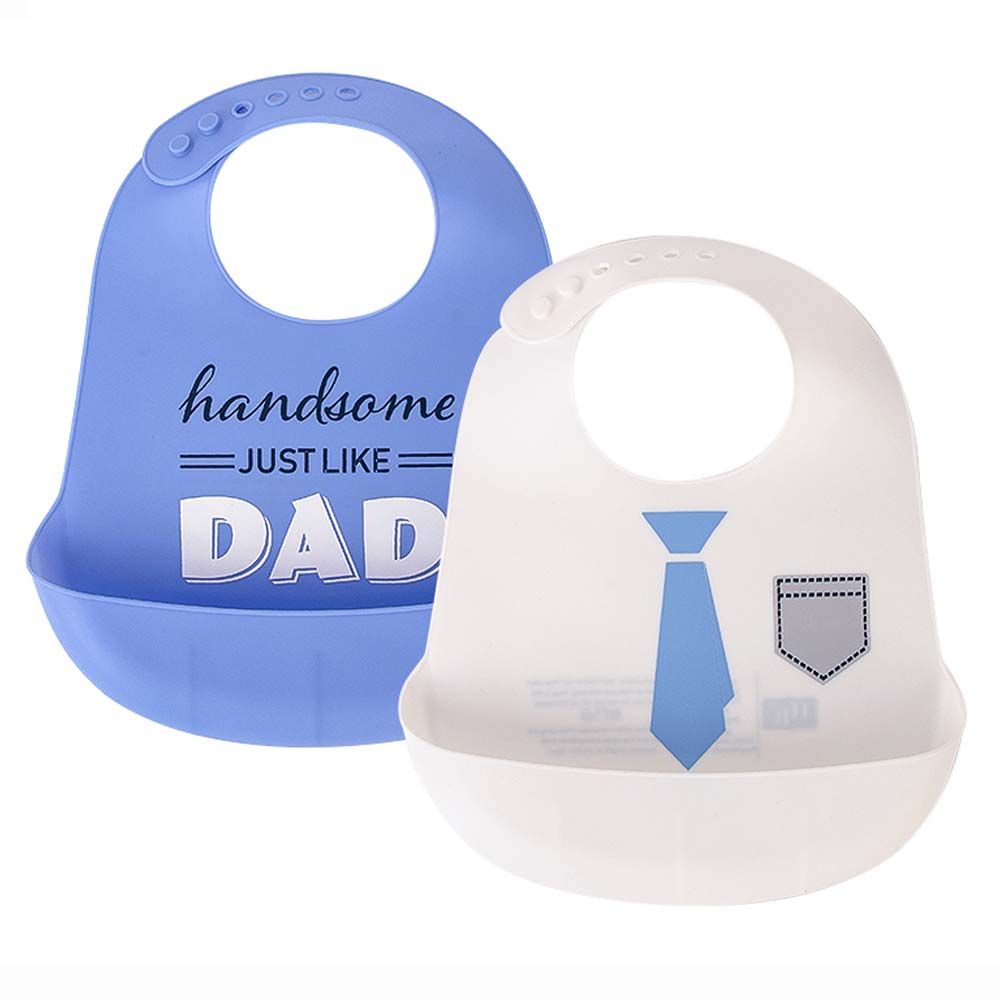 Hudson Childrenswear - Silicone Bibs - Pack of 2 - Like My Dad