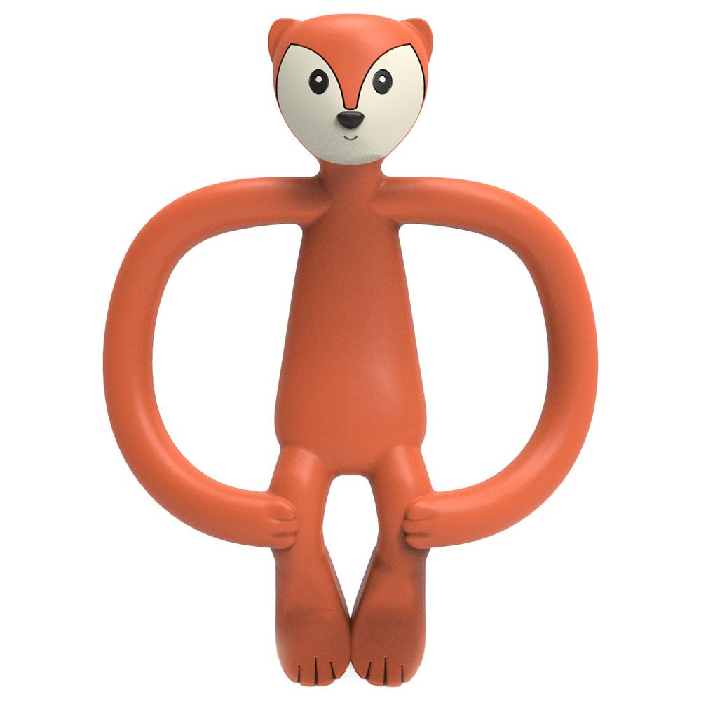 Matchstick Monkey - Fudge Fox Animal Teether - Orange