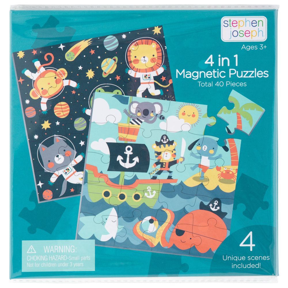 Stephen Joseph - 4-in-1 Magnetic Puzzle Book - Boy