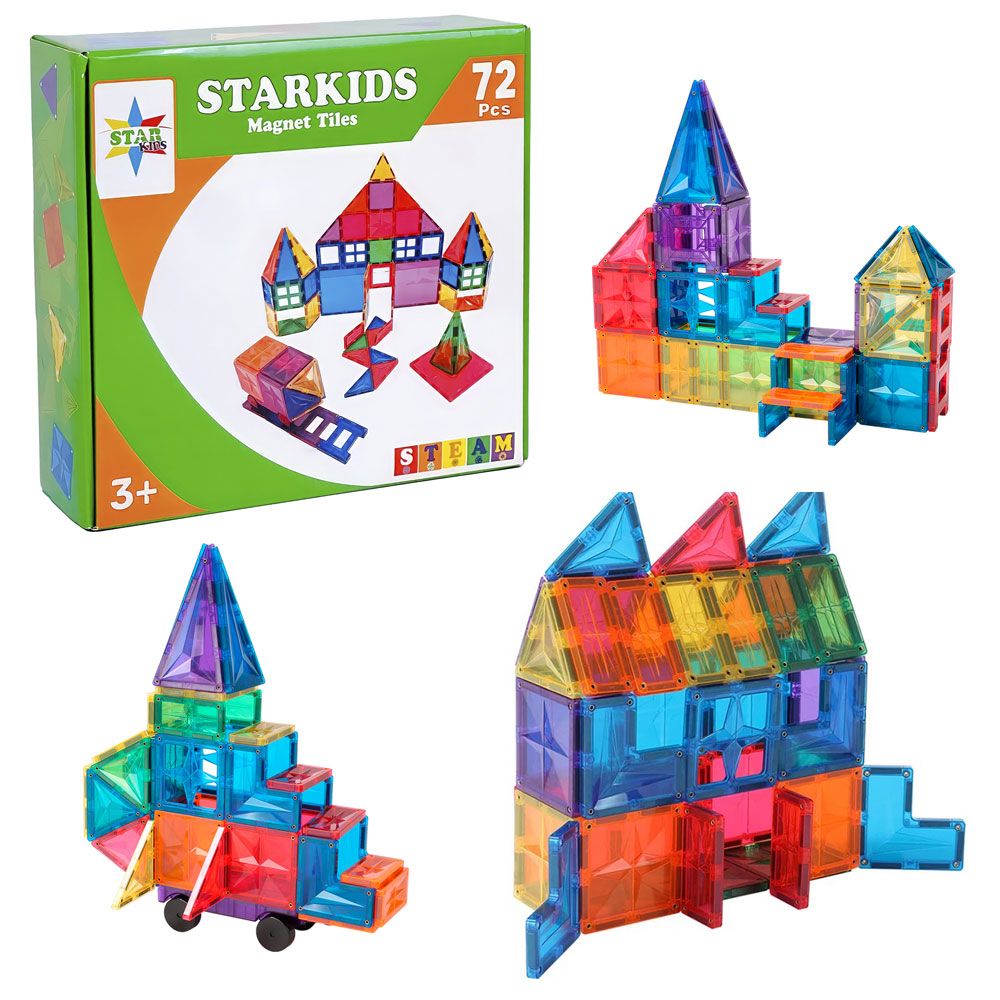 StarKids - Star Magnetic Tiles 72pc-Set