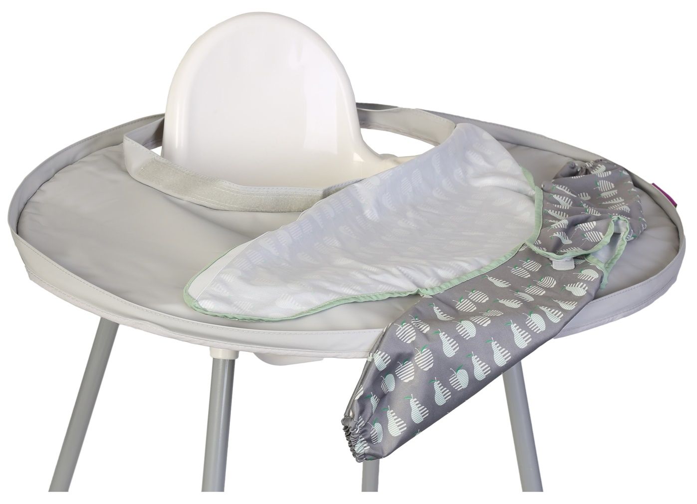 Tidy Tot - Bib & Tray Set - Dove Grey