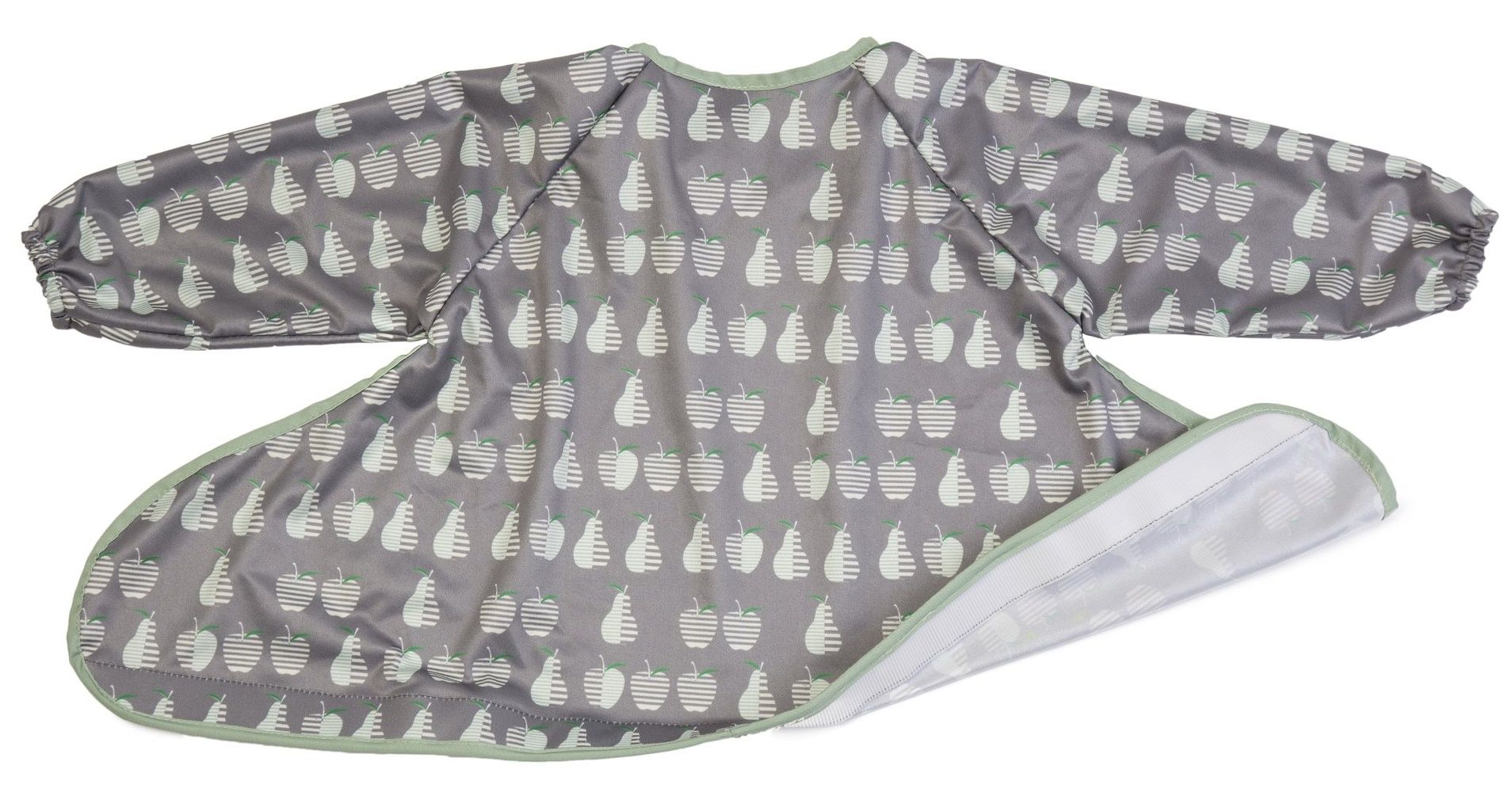 Tidy Tot - Bib - Apples & Pears - Dove Grey