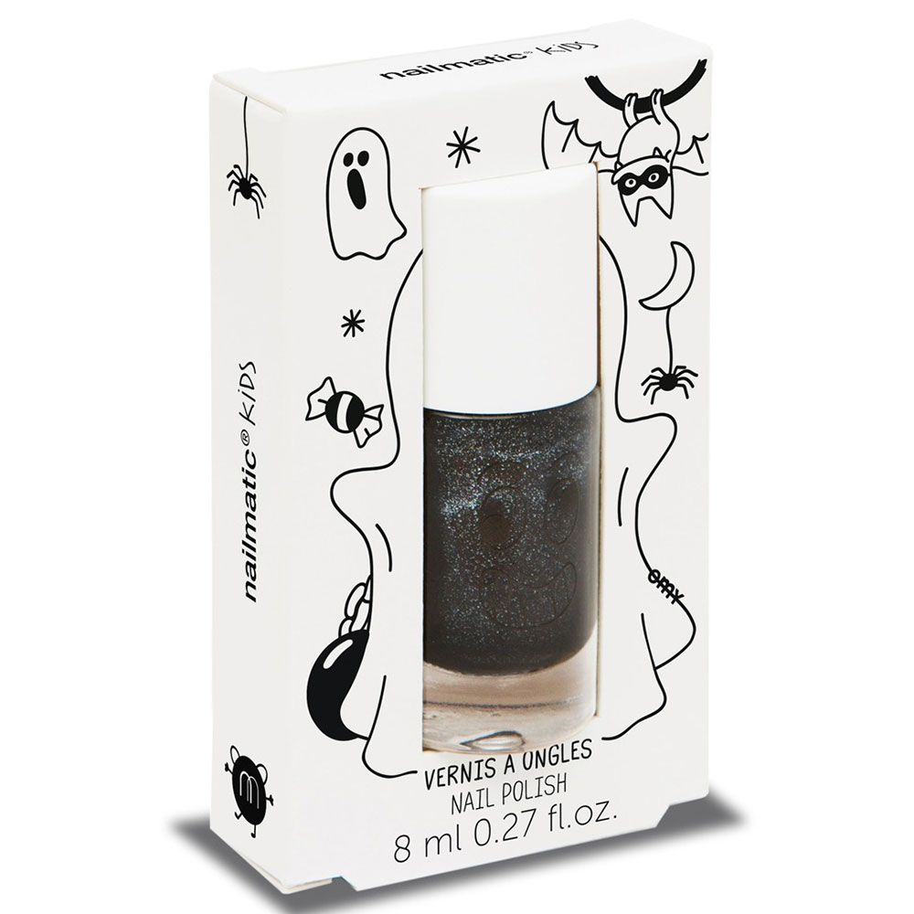 Nailmatic Kids - Water Based Black Glitter Nail Polish