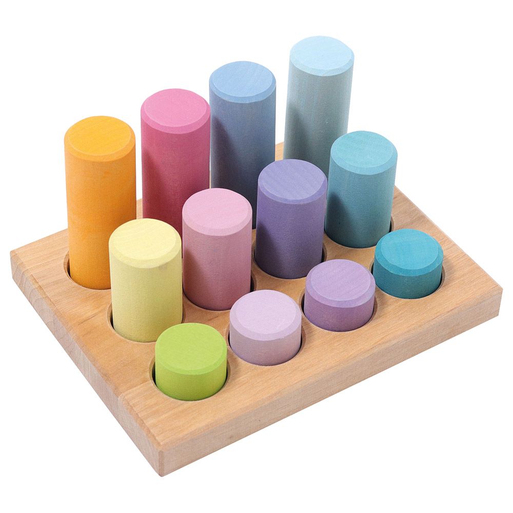 Grimms - Small Pastel Rollers Stacking Game