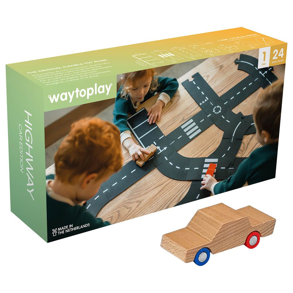 WaytoPlay - Highway Car Edition w/ 24 Road Parts