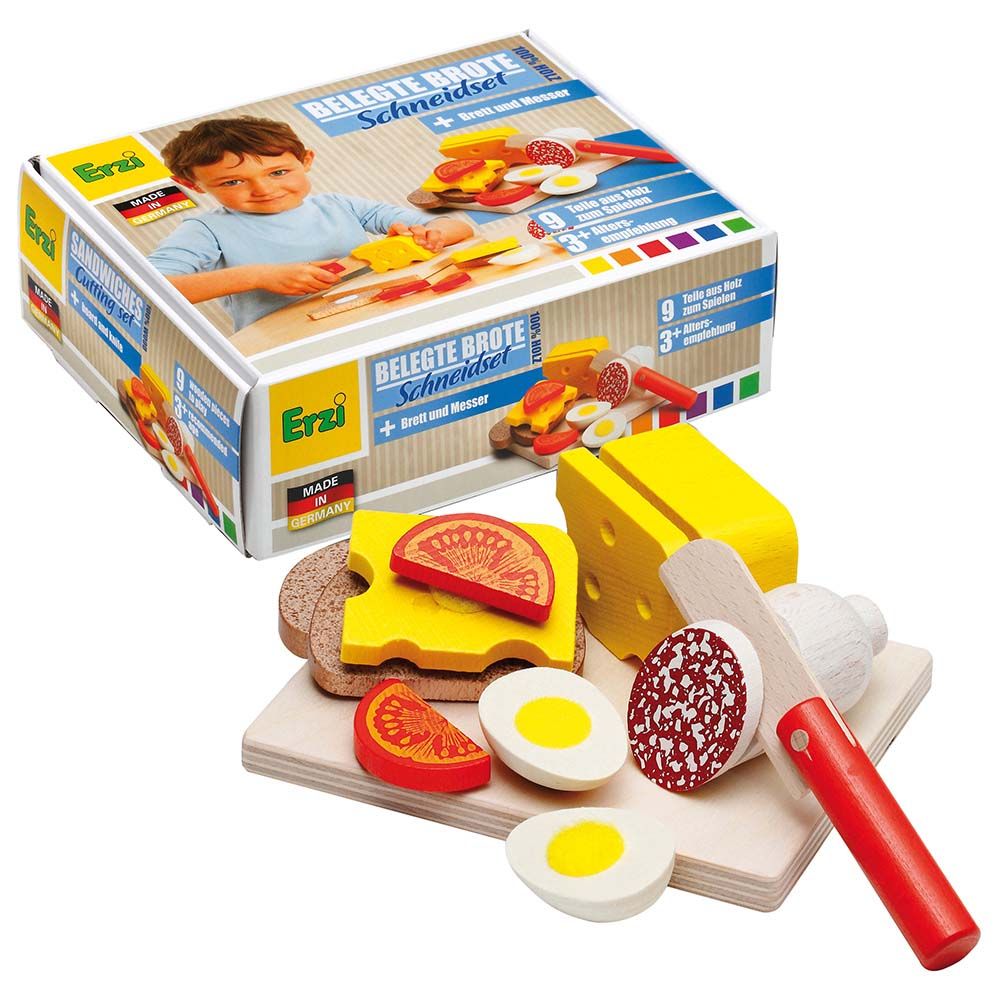 Erzi - Wooden Sandwich Cutting Set