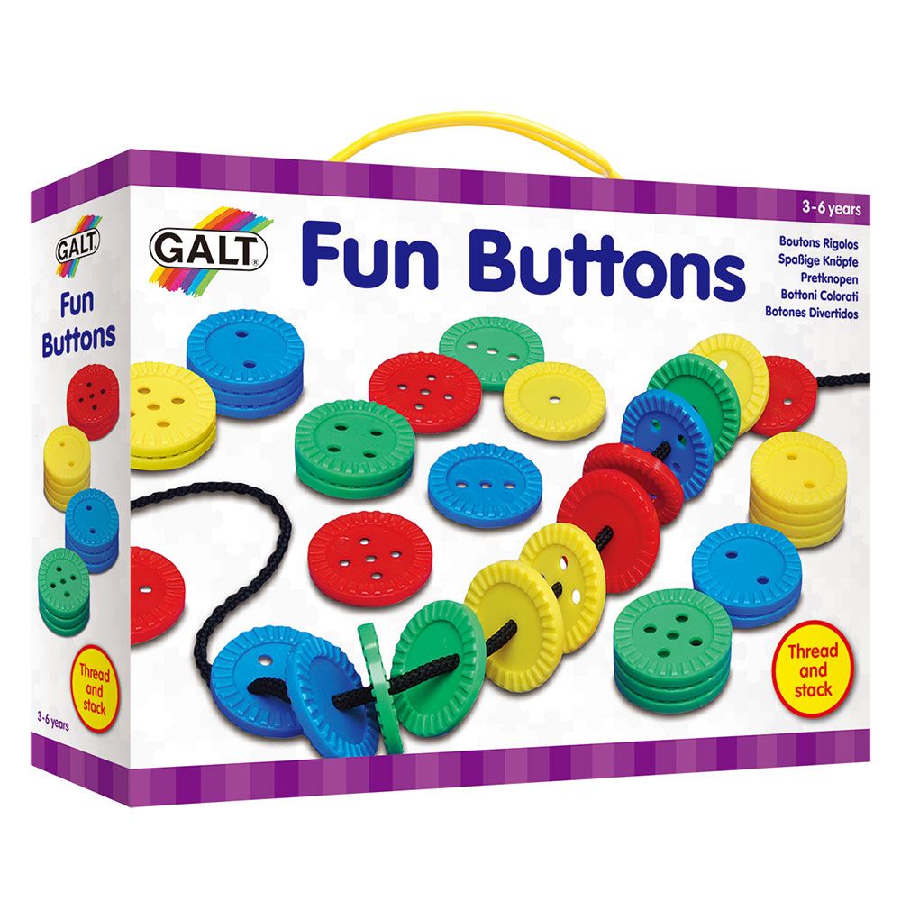 Galt Toys - Fun Buttons - Threading & Stacking Toy