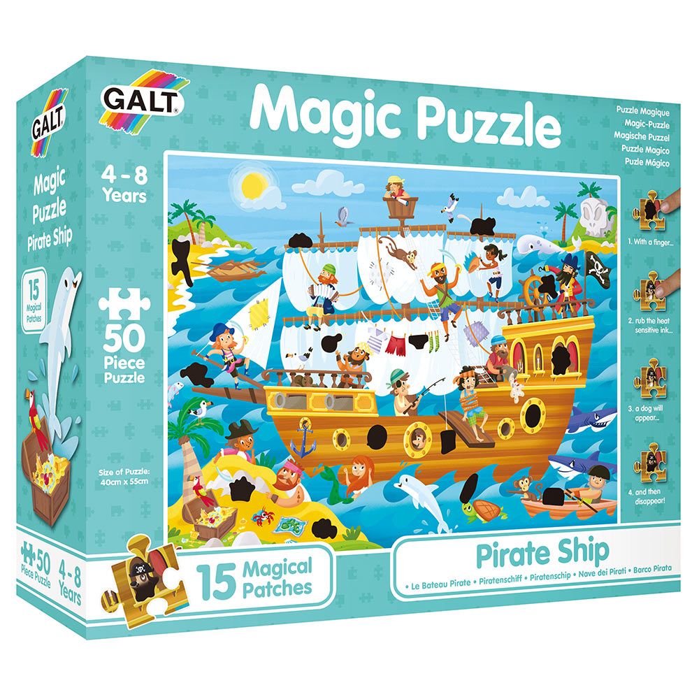 Galt Toys - Pirate Ship Magic Puzzle 50pc-Set