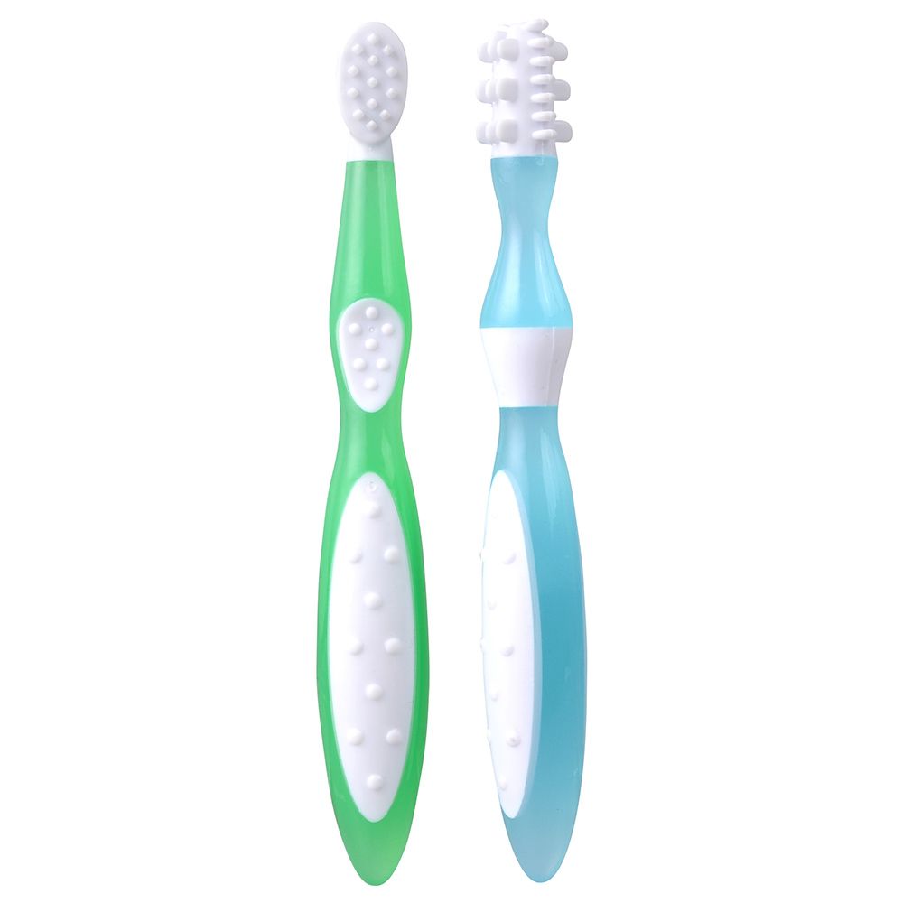 Kidsme - First Toothbrush Set - Blue & Green