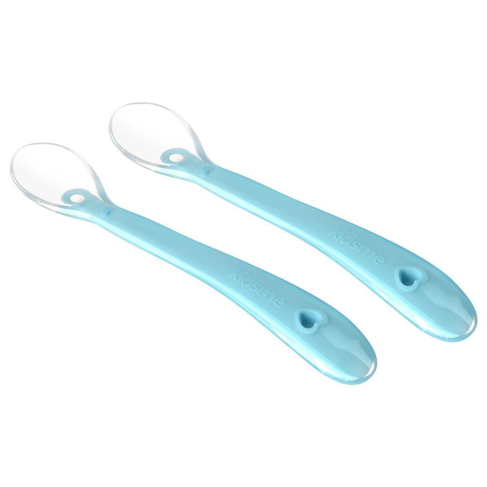 Kidsme - Soft Silicone Spoon - 2pcs - Aquamarine