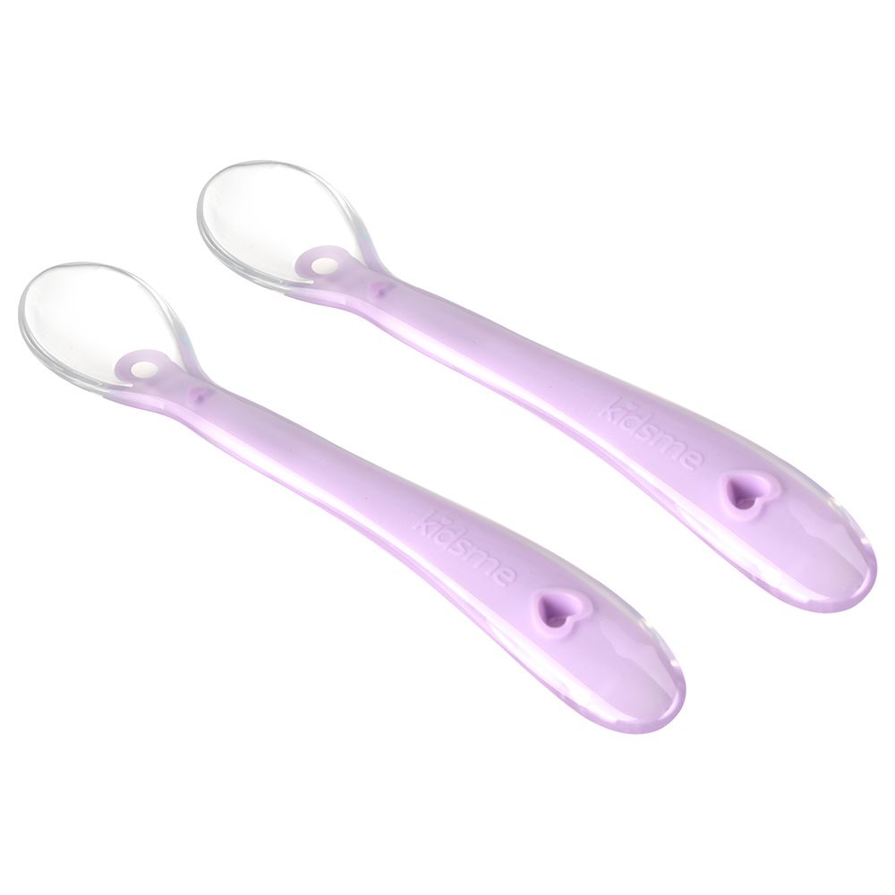 Kidsme - Soft Silicone Spoon - 2pcs - Lavender