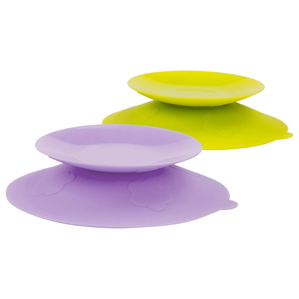 Kidsme - Stay-In-Place Bowl - 2pcs - Lime & Lavender