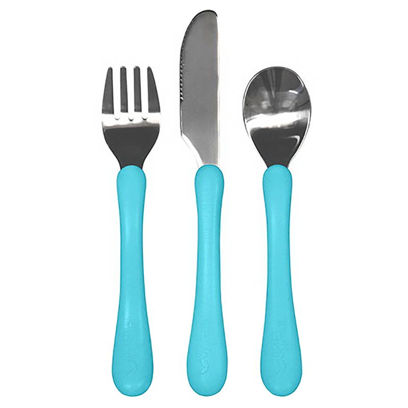 Green Sprouts - Learning Cutlery Set - Aqua