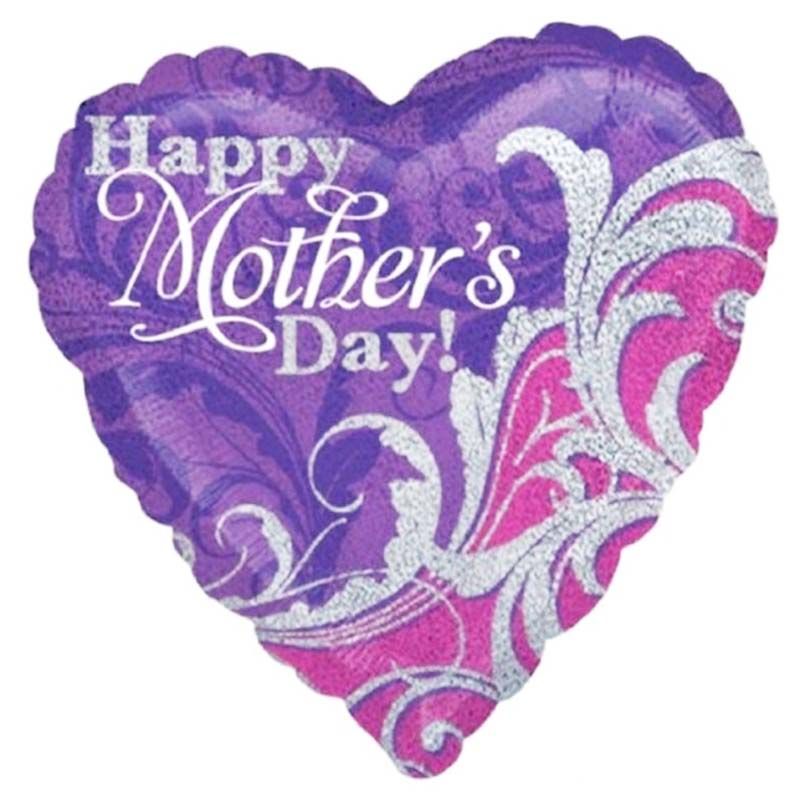 Anagram - Holo Mother's Day Damask Sparkles S60 Foil Balloon