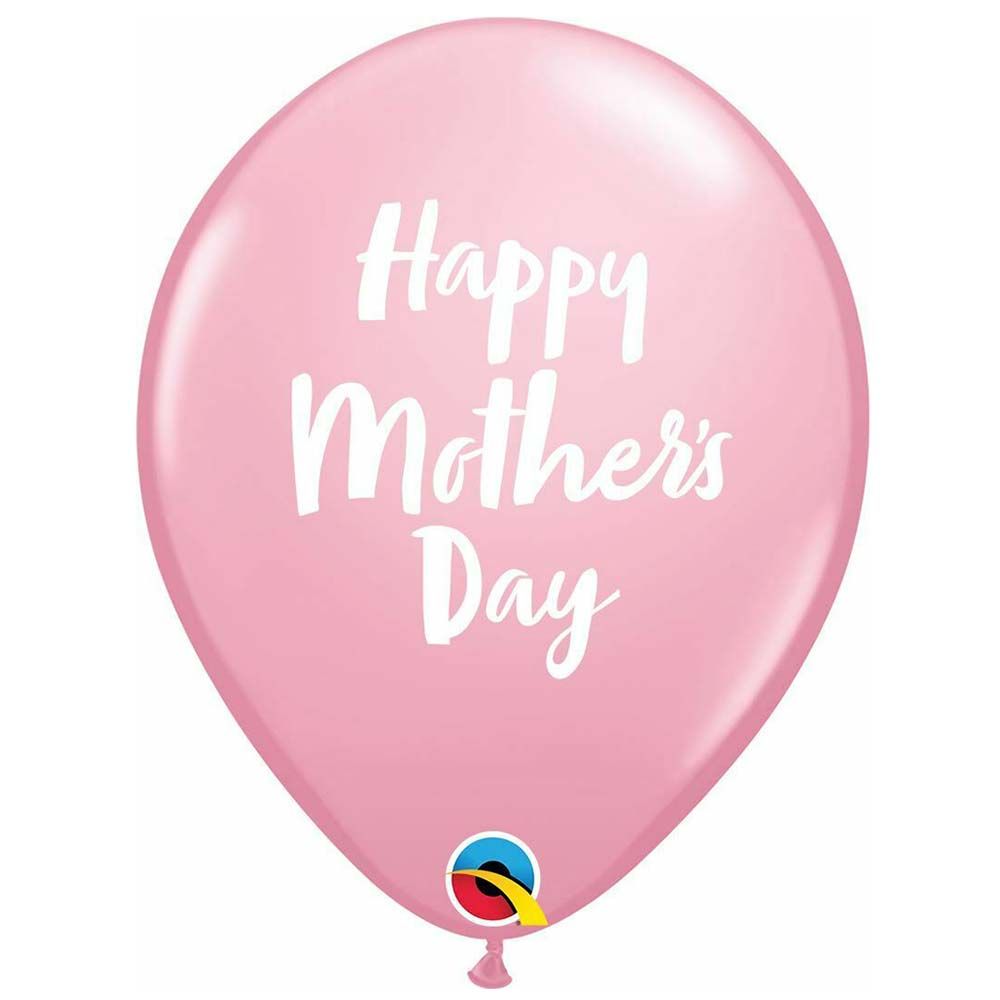 Qualatex - Mother's Day Script Latex Balloon Pink Pack of 6