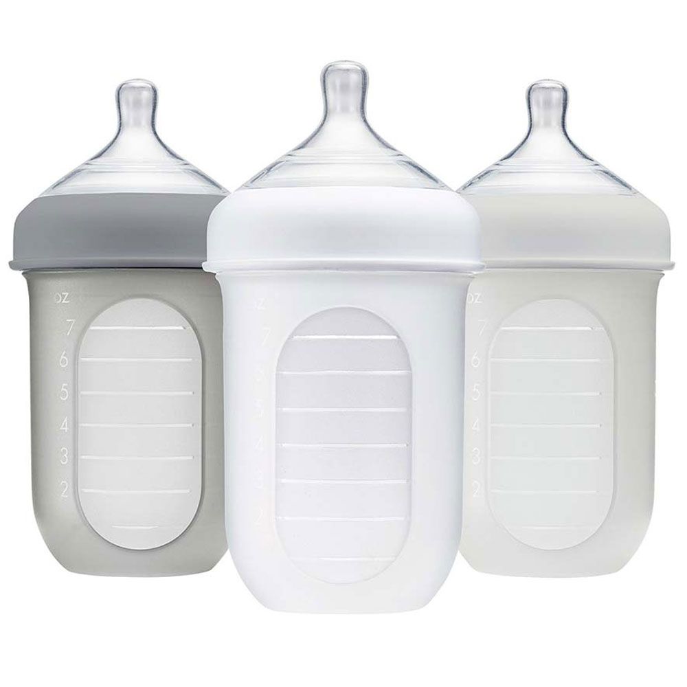 Boon - Nursh 8oz Bottle Pack of 3 - Grey