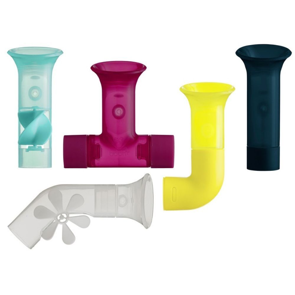 Boon - Pipes Building Suction Bath Toy - 5 Pcs