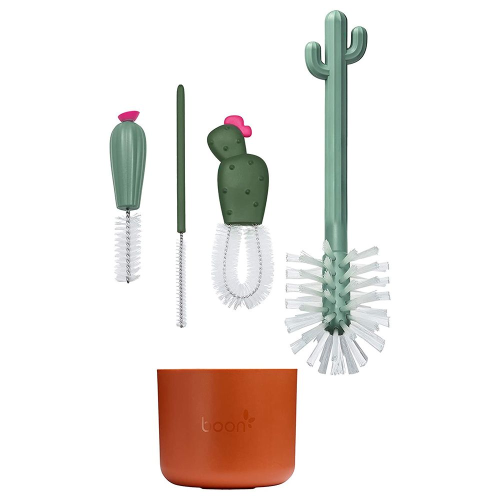 Boon - Cacti Bottle Cleaning Brush Set - 4 Pcs